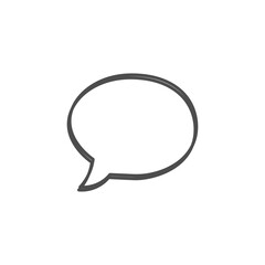 speech bubble on white background