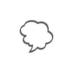 speech bubble on white background