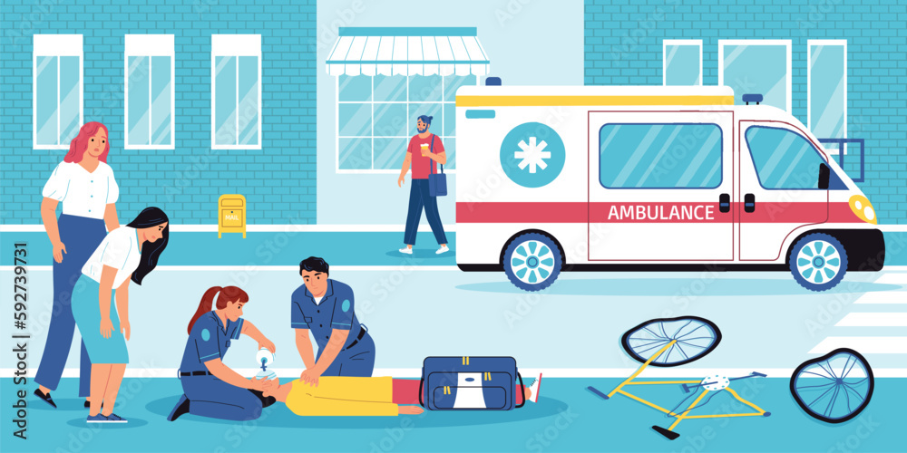 Wall mural First Aid Flat