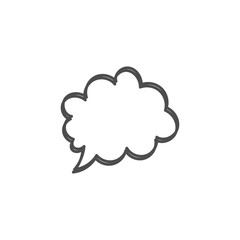 speech bubble on white background
