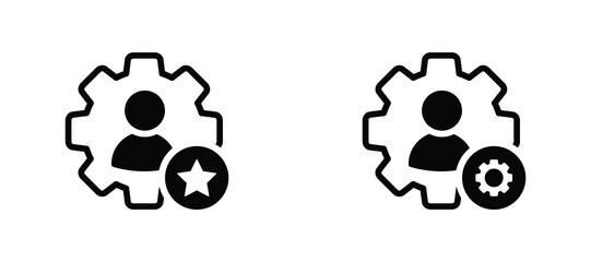  Employee skills vector icons 