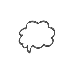 speech bubble on white background