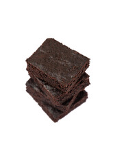 brownie isolate on white background. Selective focus. Food.