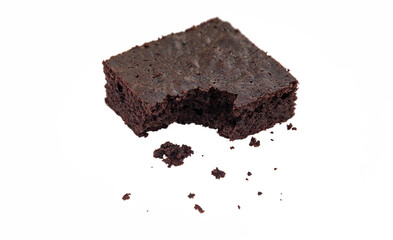 brownie isolate on white background. Selective focus. Food.