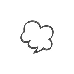 speech bubble on white background