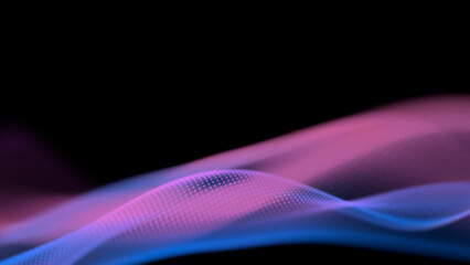 Futuristic background. Abstract shapes banner. Selective focus. Technology backdrop 