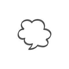 speech bubble on white background