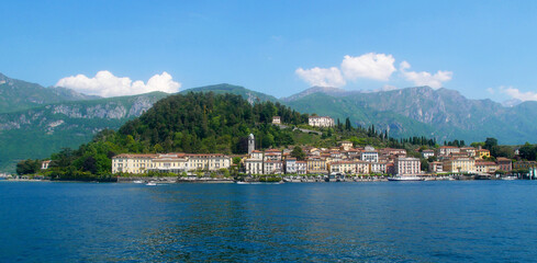 Fototapeta na wymiar Panoramic view of the city of Bellagio on Lake Como (Italy)