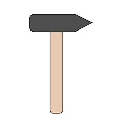 Hammer icon cartoon style illustration. Handyman tool for home repair