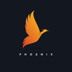 Phoenix logo design vector llustration unique concept Premium Vector Part 1