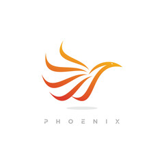 Phoenix logo design vector llustration unique concept Premium Vector Part 2
