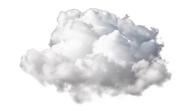 A small white cumulus cloud