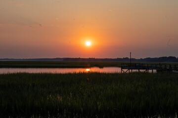Fototapeta na wymiar South Carolina Marsh Sunset