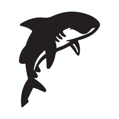 Zebra Shark silhouettes and icons. Black flat color simple elegant Zebra Shark animal vector and illustration.