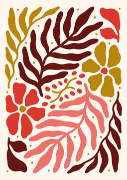 Holiday Poster tile Christmas wall art print xmas bell leaf botanical 70s wall art clipart holly jolly baby card merry tree 