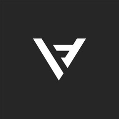 creative FV logo designs negative logo 