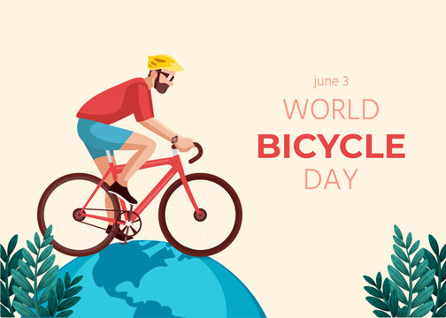 Vector Illustration for World Bicycle Day