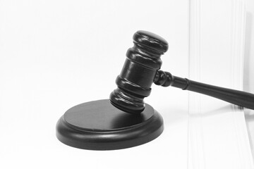 Judge's gavel isolated on white background