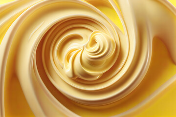 Realistic mayonnaise swirl. Delicious background