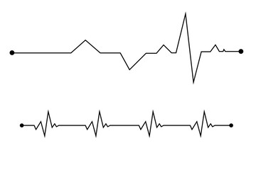 Heartbeat line icon set. CARDIOGRAM line icon. EKG and Cardio symbol. Heart beat monitor pulse line. heart beat pulse rate and blood pressure Pulse trace.