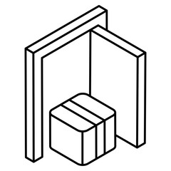 Conceptual design icon of door delivery