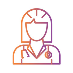 Female Doctor Icon Design