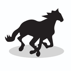 Zorse silhouettes and icons. Black flat color simple elegant Zorse animal vector and illustration.