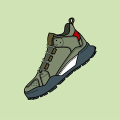 Sneakers vector illustration with cartoon style 