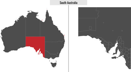 map of South Australia state of Australia