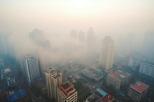 Sky view, air quality in many cities around the world is dangerously low, causing serious health problems for the people who live there. Generative AI