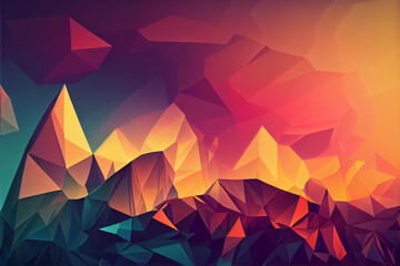 Colored polygonal background, abstract illustration.