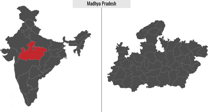map of Madhya Pradesh state of India