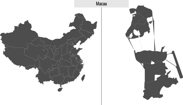 map of Macau province of China