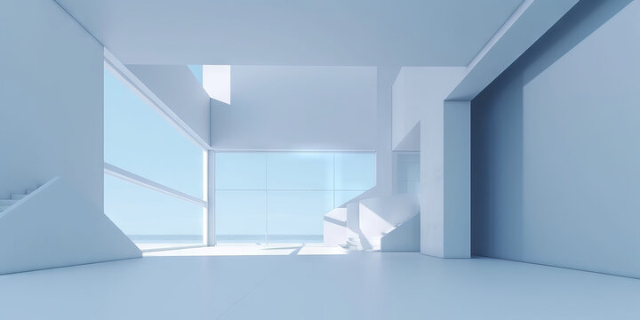 Luminoso loft con vistas a la playa, vistas impresionante desde un apartamento de lujo, grandes ventanales de un rascacielos con vistas al mar, hecho con IA