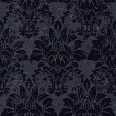 Vector damask seamless pattern background. Classical luxury old fashioned damask ornament, royal victorian seamless texture for wallpapers, textile, wrapping. Exquisite floral baroque template.	
