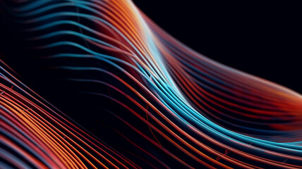 Abstract 3d wavy colorful background banner design with blue, orange and red colors