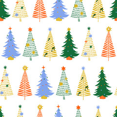 Holiday Seamless pattern Poster tile Christmas wall art print xmas bell leaf botanical 70s wall art clipart holly jolly baby card merry tree nutcracker 