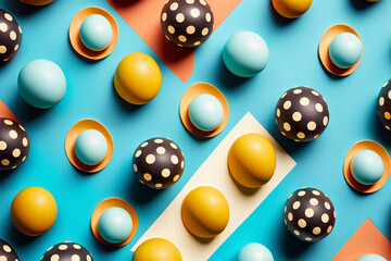Huevos de chocolate para pascua, decoración divertida pascua, celebración del conejo de pascua, huevos sorpresas de chocolate, hecho con IA
