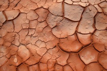 Texture of the dried earth with clay and sand, close-up, Created using generative AI tools.