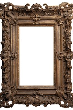Antique Photo Frame on Vintage Paper Background: Pictures and Memories Come to Life: Generative AI