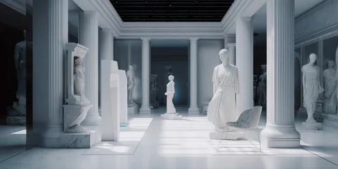 Foto op Canvas Sala de exposiciones de esculturas griegas, museo de arte de arte clásico, representación de las musas griegas  © Loktor