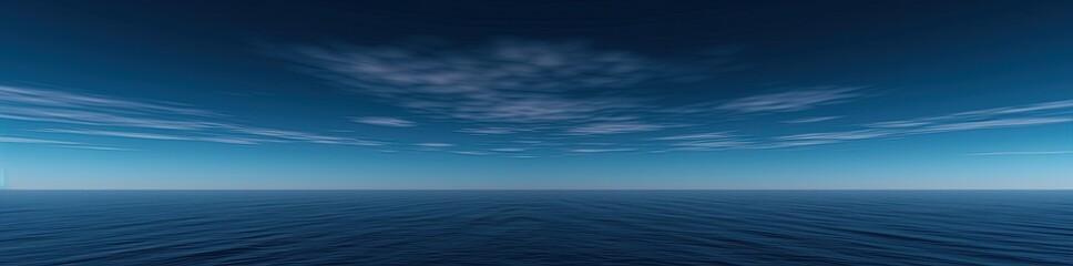 Fototapeta na wymiar Sky and water panorama image. created with Generative AI technology.