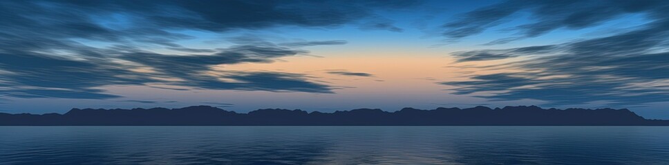 Fototapeta na wymiar Sky and water panorama image. created with Generative AI technology.