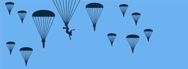 Having a bad day? I hope it isn’t as bad a day as this guy in this illustration is having. He gotten his foot tangled in his parachute and is descending upside down.