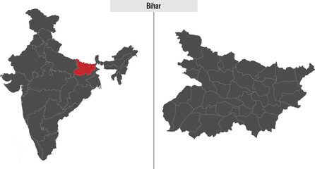 Bihar map state of India