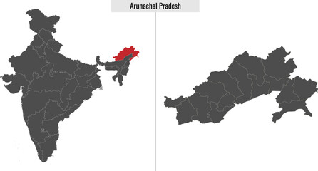 Arunachal Pradesh map state of India