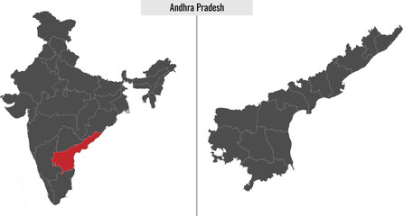Andhra Pradesh map state of India