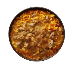 Meat Casserole, Traditional Lamb Ragout, Beef Stew, Pork Goulash, Abstract Generative AI Illustration