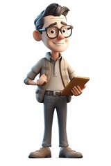 teacher 3d character 