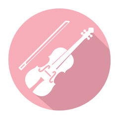 Isolated violin icon Flat design Musical instrument Vector